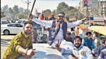 Disgruntled commuters slammed the political parties for creating hurdles in smooth flow of traffic in Ludhiana and said rather than improving the image of a candidate, these shows and the subsequent traffic jams tarnish the image of the candidate. (Gurpreet Singh/ HT)