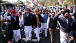 Congress MLA candidate Balbir Sidhu taking out a road show in Mohali on Friday on the last day of campaigning for the Punjab assembly elections. (HT Photo)