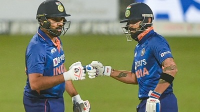 Indian batters Virat Kohli and Rohit Sharma (PTI) Indian batters Virat Kohli and Rohit Sharma (PTI)