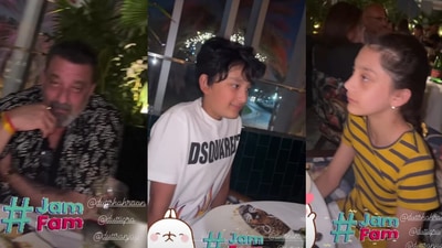 Maanayata Dutt shares glimpse of family dinner with husband Sanjay Dutt and kids.