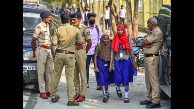 The larger debate over secularism, the nature of the relationship between religion and the Indian State, Hindutava, Islamophobia, and Islamist politics will rage on. In the meantime, how can you punish teenage girls whether or not you agree with their hijab? (PTI) The larger debate over secularism, the nature of the relationship between religion and the Indian State, Hindutava, Islamophobia, and Islamist politics will rage on. In the meantime, how can you punish teenage girls whether or not you agree with their hijab? (PTI)