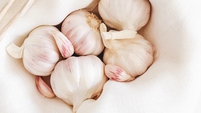 Garlic: One clove of garlic can be eaten on empty stomach to cut cholesterol. It also helps reduce BP along with cholesterol. (File photo) Garlic: One clove of garlic can be eaten on empty stomach to cut cholesterol. It also helps reduce BP along with cholesterol. (File photo)