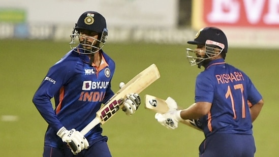 Kolkata: Indian batters Venkatesh Iyer and Rishabh Pant run between the wickets during 2nd T20 cricket match against West Indies, at Eden Garden in Kolkata, Friday, Feb. 18, 2022.&nbsp;(PTI)