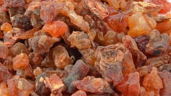 Guggul: It is a gum resin which helps melt fat and reduce triglycerides and cholesterol. It can be consumed as a single drug or in combination with other herbs like medohar guggulu triphala guggulu etc.