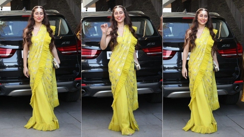 Anusha Dandekar stuns in saree with ruffle borders, see more options on Amazon