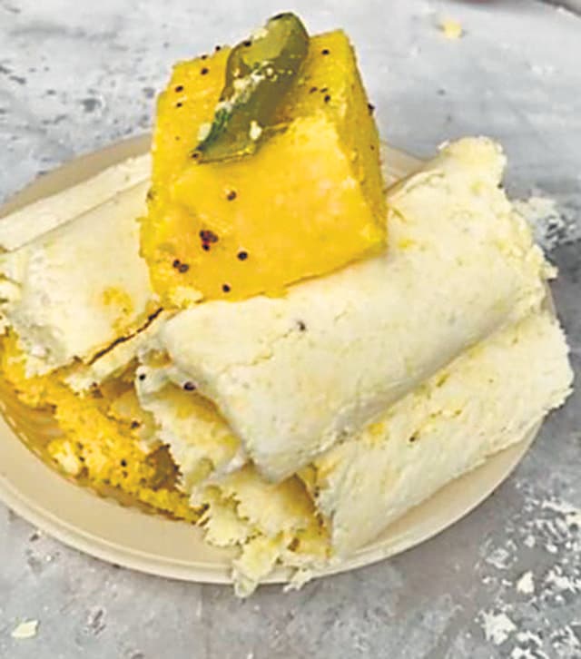 Mixed with dhokla, this ice cream roll took the internet by storm.