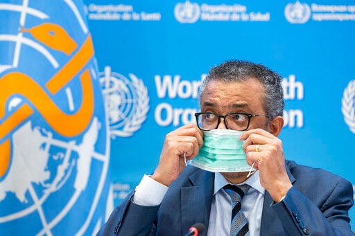 WHO chief Tedros Adhanom Ghebreyesus. (AP) WHO chief Tedros Adhanom Ghebreyesus. (AP)