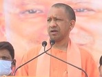Uttar Pradesh chief minister Yogi Adityanath addresses a rally in Pilibhit on Saturday. (ANI Twitter)