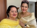 Kajol with mom-in-law Veena Devgan. Kajol with mom-in-law Veena Devgan. 