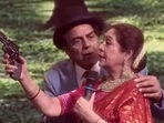 Dharmendra and Kirron Kher recreate a scene from Sholay on India's Got Talent. Dharmendra and Kirron Kher recreate a scene from Sholay on India's Got Talent.