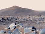 Perseverance snapped this view of a hill called “Santa Cruz”.(NASA/JPL-Caltech/ASU/MSSS)