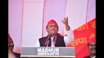 SP chief Akhilesh Yadav in Lakhimpur (HT photo)
