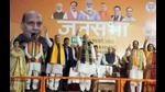 Defence minister Rajnath Singh during a poll campaign in Lucknow. (deepak gupta/ht photo) Defence minister Rajnath Singh during a poll campaign in Lucknow. (deepak gupta/ht photo)