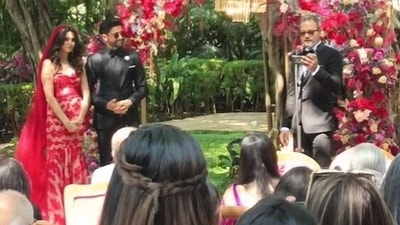 Farhan Akhtar and Shibani Dandekar tied the knot on Saturday. Farhan Akhtar and Shibani Dandekar tied the knot on Saturday.