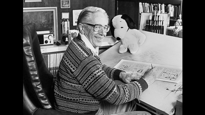 Charles M Schulz fought in World War 2, then worked as teacher, an artist and a newspaper cartoonist, before creating Peanuts in 1950. (Bettmann Archive via Getty Images) Charles M Schulz fought in World War 2, then worked as teacher, an artist and a newspaper cartoonist, before creating Peanuts in 1950. (Bettmann Archive via Getty Images)