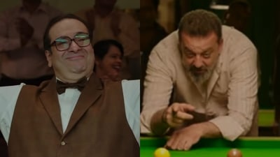 Rajiv Kapoor and Sanjay Dutt in the trailer of Toolsidas Junior. Rajiv Kapoor and Sanjay Dutt in the trailer of Toolsidas Junior.