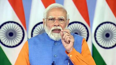 Prime Minister Narendra Modi on Friday virtually launched 100 agricultural drones across the country which carried out farm operations in unique simultaneous flights. (ANI PHOTO.) Prime Minister Narendra Modi on Friday virtually launched 100 agricultural drones across the country which carried out farm operations in unique simultaneous flights. (ANI PHOTO.)