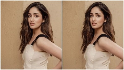 Yami's top came with sweetheart neckline and a wrap-around details. (Instagram/@yamigautam)