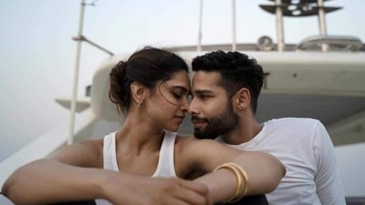 Siddhant Chaturvedi and Deepika Padukone in a still from Gehraiyaan. Siddhant Chaturvedi and Deepika Padukone in a still from Gehraiyaan.