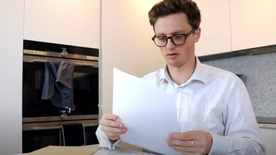 The image shows the UK man who shared that he became world’s richest person for seven minutes leaving behind Elon Musk.(YouTube/Max Fosh)