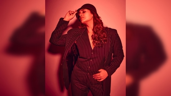 "Feeling happy … with all the love for #Mithya we are getting @zee5 Andddddd just landed in #hyderabad … Are we ready to talk about #Valimai?? Bye Bye Chennai ! Namaskaram Hyderabad!," Huma Qureshi captioned her post.(Instagram/@iamhumaq)