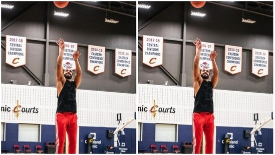 Here's a picture of Ranveer Singh dunking the ball in style.(Instagram/@ranveersingh)