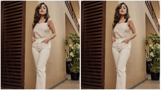 Yami accessorised her look for the promotions with ivory-white stilettos.(Instagram/@yamigautam)