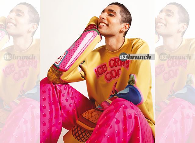 Siddharth says it’s crucial that you decide how much of your life you want to show on social media. And after that, you must be responsible about it; Sweatshirt & pants by Siddhartha Bansal (Vidushi Gupta)
