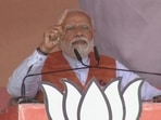 Prime Minister Narendra Modi during his election rally in Unnao, Uttar Pradesh.