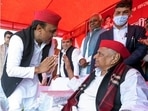 Shivraj Singh Chouhan (right) called Samajwadi Party chief Akhilesh Yadav a modern-day Aurangzeb(PTI, ANI)