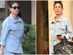 Kareena Kapoor's all-denim look for outing with Taimur and Jeh mixes style and comfort: All pics inside(HT Photo/Varinder Chawla)