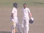 Yash Dhull after slamming his second-successive century. Yash Dhull after slamming his second-successive century.