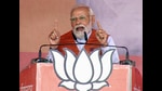 Prime Minister Narendra Modi addressing a public meeting in Hardoi on Sunday. (Agency)