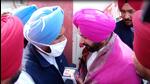 Punjab Congress president Navjot Singh Sidhu and SAD leader Bikram Singh Majithia are competing with each other for the Amritsar East assembly seat. As Sidhu was entering the poll booth building in the Verka area of the city, he came across Majithia, who was emerging out of the booth. (HT Photo) Punjab Congress president Navjot Singh Sidhu and SAD leader Bikram Singh Majithia are competing with each other for the Amritsar East assembly seat. As Sidhu was entering the poll booth building in the Verka area of the city, he came across Majithia, who was emerging out of the booth. (HT Photo)
