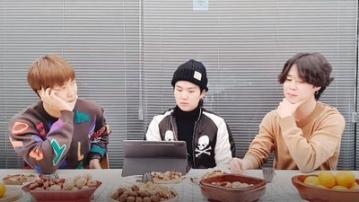 BTS; RM, Suga and Jimin did a live session.