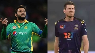 Shahid Afridi, James Faulkner Shahid Afridi, James Faulkner