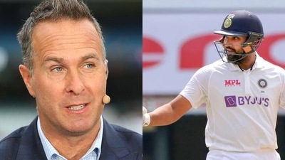 Michael Vaughan; Rohit Sharma Michael Vaughan; Rohit Sharma