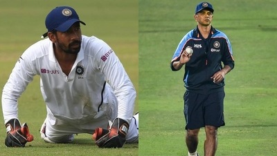 Wriddhiman Saha; Rahul Dravid