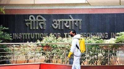 NITI Aayog building in New Delhi. (Hindustan Times)