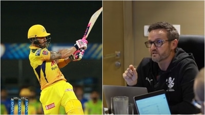 Faf du Plessis; Mike Hesson. (IPL/RCB) Faf du Plessis; Mike Hesson. (IPL/RCB)