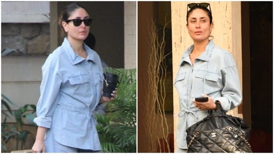 Kareena Kapoor Khan and Karisma Kapoor were seen twinning in a striped  traditional shirt + pants combo – Threads of love.