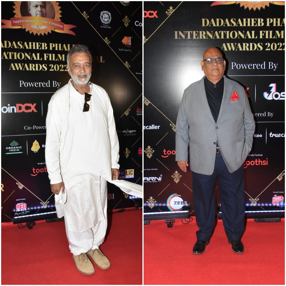Lucky Ali and Satish Kaushik at the Dadasaheb Phalke International Film Festival Awards 2022.
