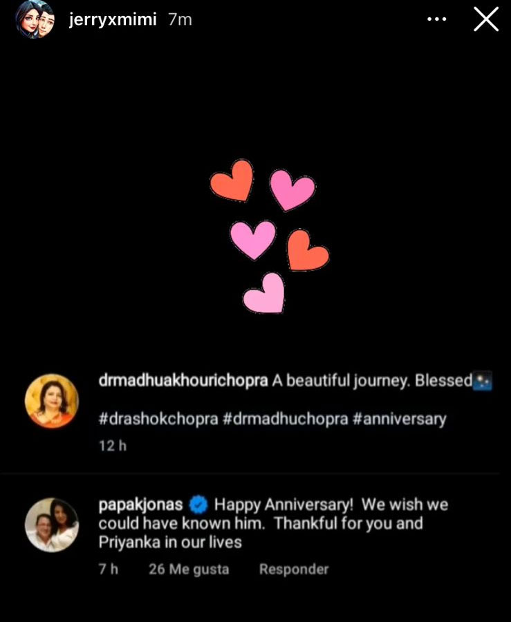 Kevin Jonas Sr commented to Dr Madhu Chopra's Instagram post on Saturday.&nbsp;