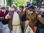 Rashtriya Janata Dal (RJD) chief Lalu Prasad Yadav arrives at the Special CBI Court to hear the verdict on the multi-crore Fodder Scam case, in Ranchi. Rashtriya Janata Dal (RJD) chief Lalu Prasad Yadav arrives at the Special CBI Court to hear the verdict on the multi-crore Fodder Scam case, in Ranchi.