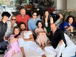 Hrithik Roshan and Saba Azad with his family. Hrithik Roshan and Saba Azad with his family.
