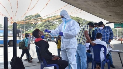 Bengaluru urban district reported 485 Covid infections and 12 deaths. (PTI) Bengaluru urban district reported 485 Covid infections and 12 deaths. (PTI)