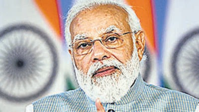 Prime Minister Narendra Modi said digital connectivity kept the country’s education system going during the Covid-19 pandemic. (PTI) Prime Minister Narendra Modi said digital connectivity kept the country’s education system going during the Covid-19 pandemic. (PTI)