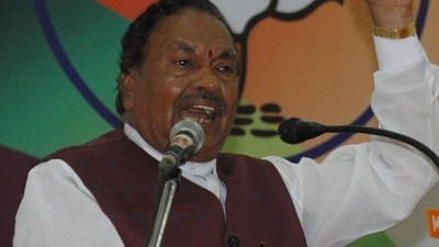 Senior BJP leader and Karnataka Minister for Rural Development and Panchayat Raj K S Eshwarappa (Agencies) Senior BJP leader and Karnataka Minister for Rural Development and Panchayat Raj K S Eshwarappa (Agencies)