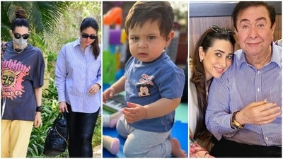 Kareena Kapoor and Karisma Kapoor visited Randhir Kapoor's residence on Jehangir's birthday. Kareena Kapoor and Karisma Kapoor visited Randhir Kapoor's residence on Jehangir's birthday.