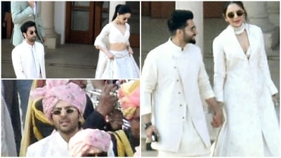Ranbir Kapoor, Shraddha Kapoor, Jackky Bhagnani, Rakul Preet Singh and Kartik Aaryan at Luv Ranjan's wedding. Ranbir Kapoor, Shraddha Kapoor, Jackky Bhagnani, Rakul Preet Singh and Kartik Aaryan at Luv Ranjan's wedding.